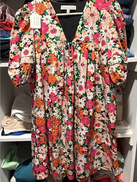 Karlie Dresses & Skirts - Karlie Floral Mini Dress in Pink, Orange, White